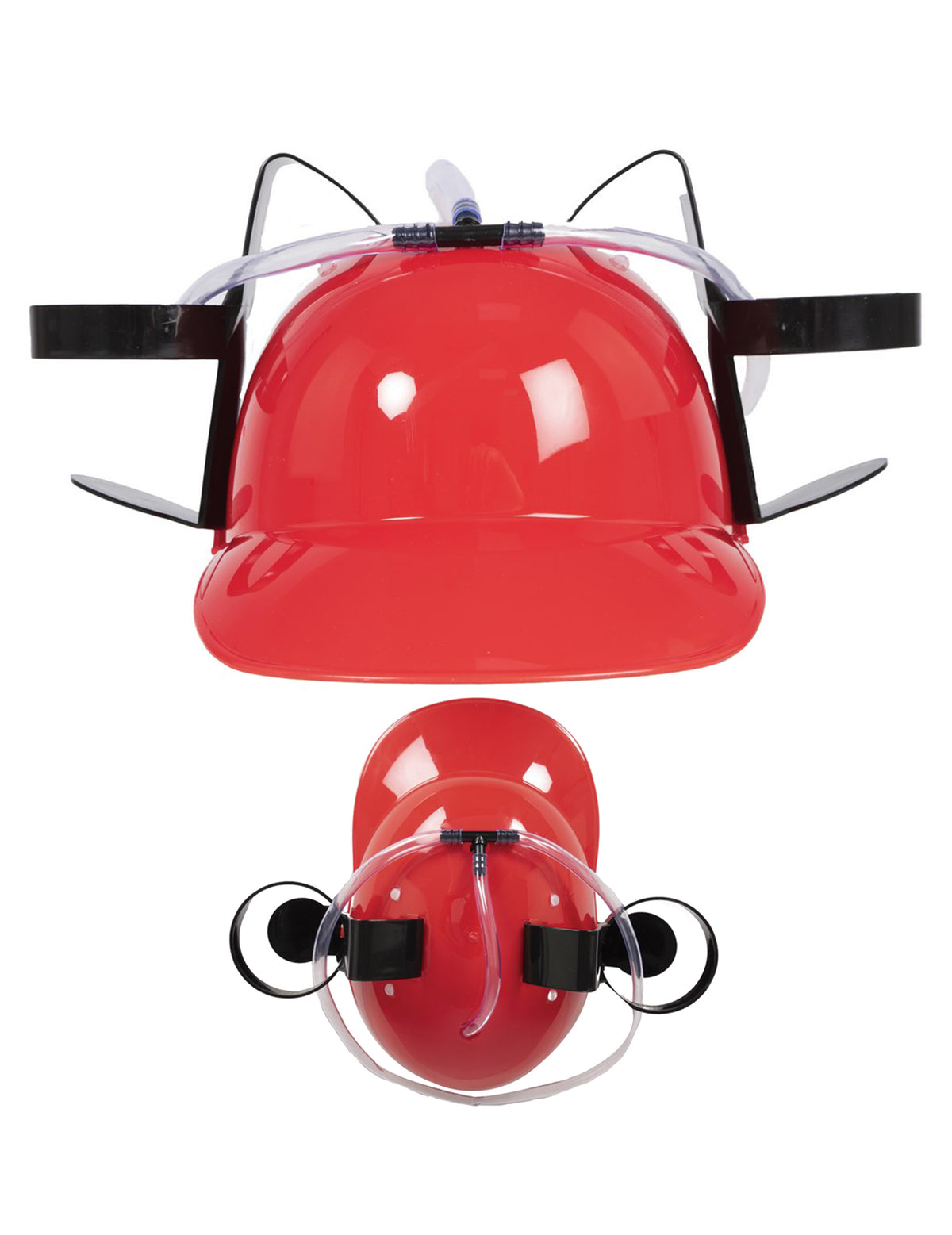 Vues de face et de dessus du casque anti-soif pour adulte