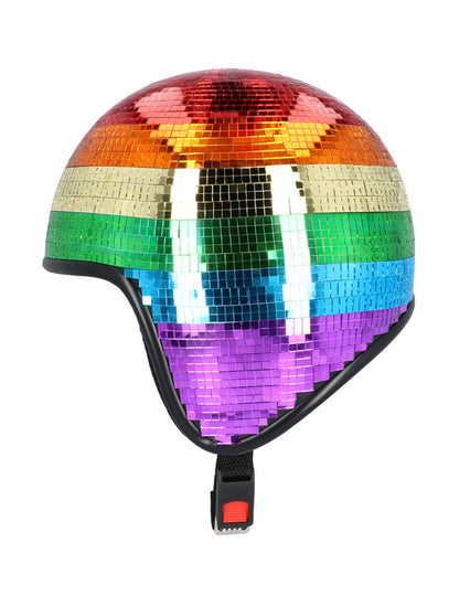 Szivárványos diszkógömb sisak felnőtteknek 