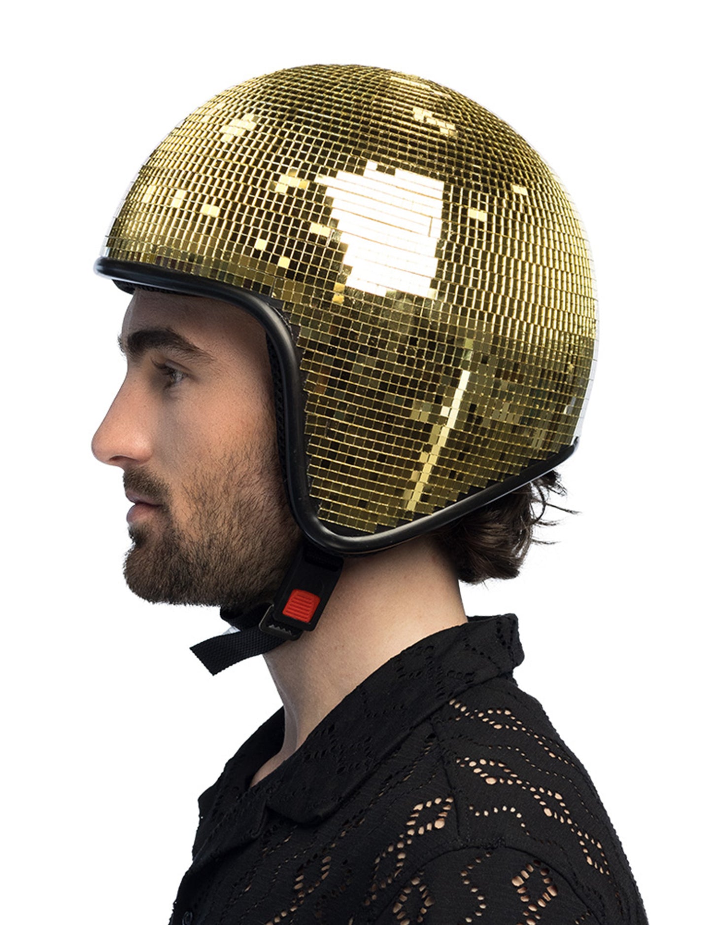 felnőtt arany diszkógömb sisak