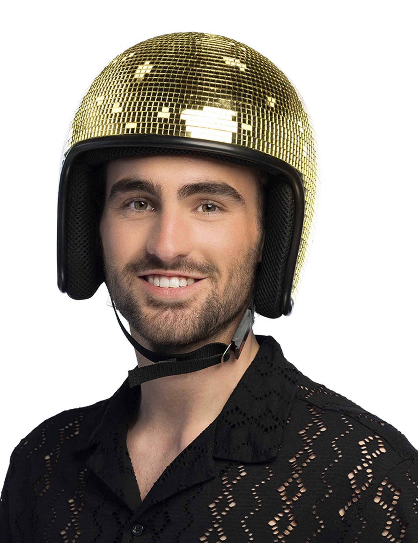 felnőtt arany diszkógömb sisak