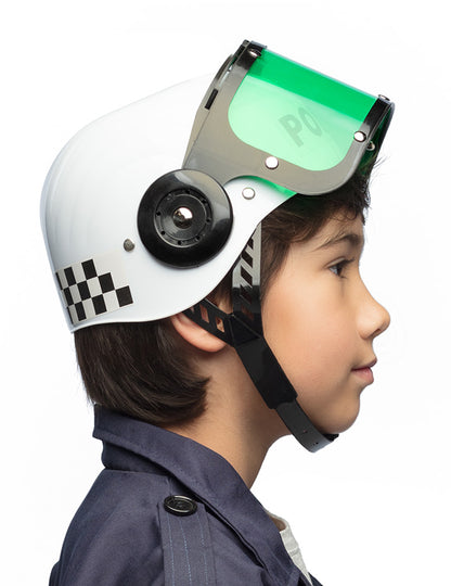 Gyermekfehér rendőrségi sisak