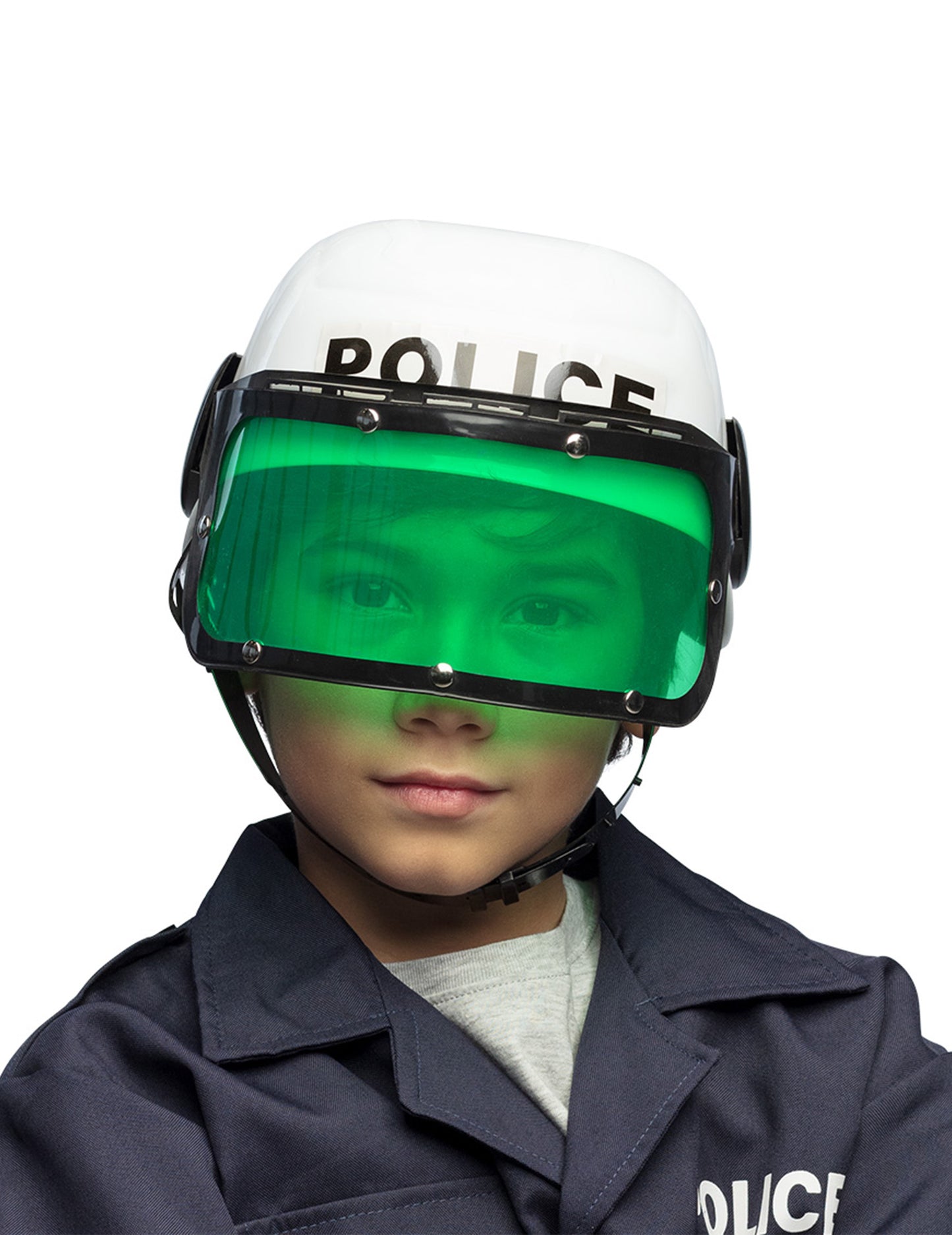 Gyermekfehér rendőrségi sisak