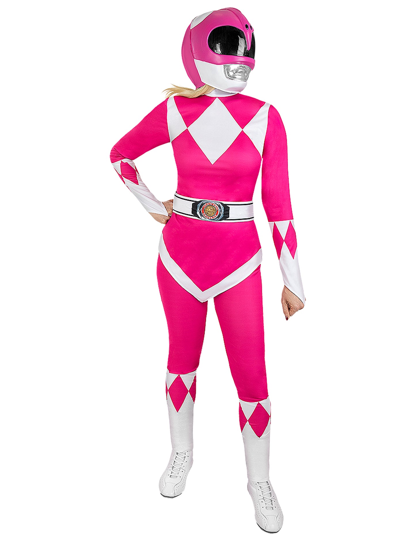 Felnőtt rózsaszín Power Ranger sisak