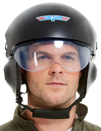 Top Gun deluxe fekete felnőtt sisak
