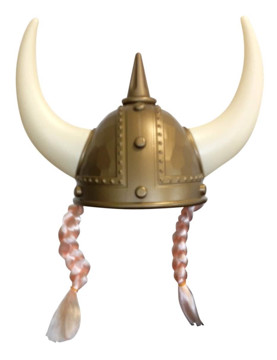 Viking sisak copfokkal felnőttnek, bronz és fehér szarvakkal