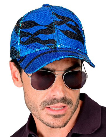 Felnőtt kék hullám flitter sapka