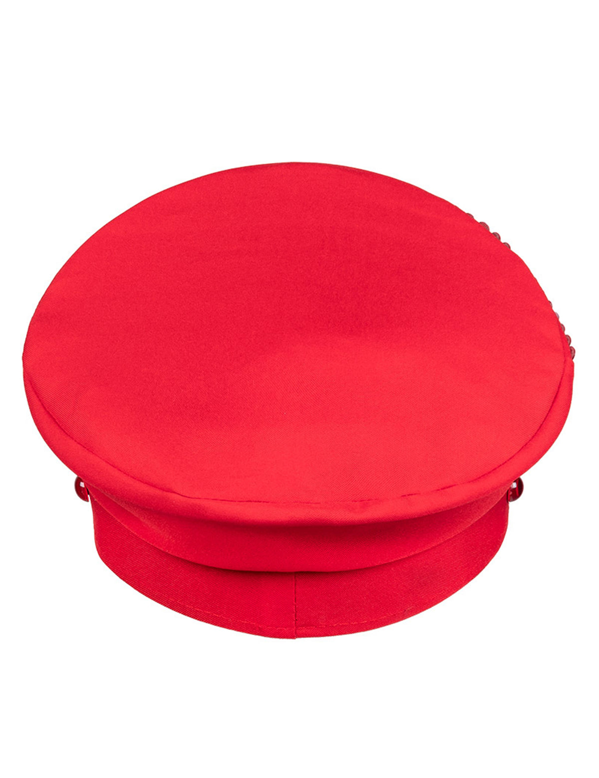 Vue de dessus de la casquette à strass supporter Belgique