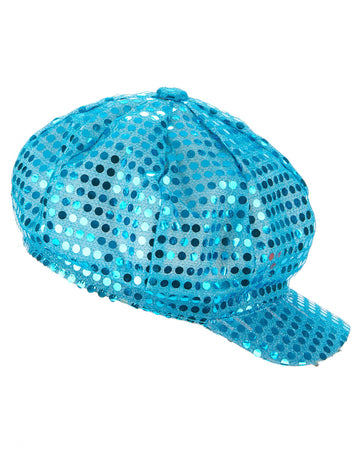 Disco sapka felnőtt türkiz flitterekkel