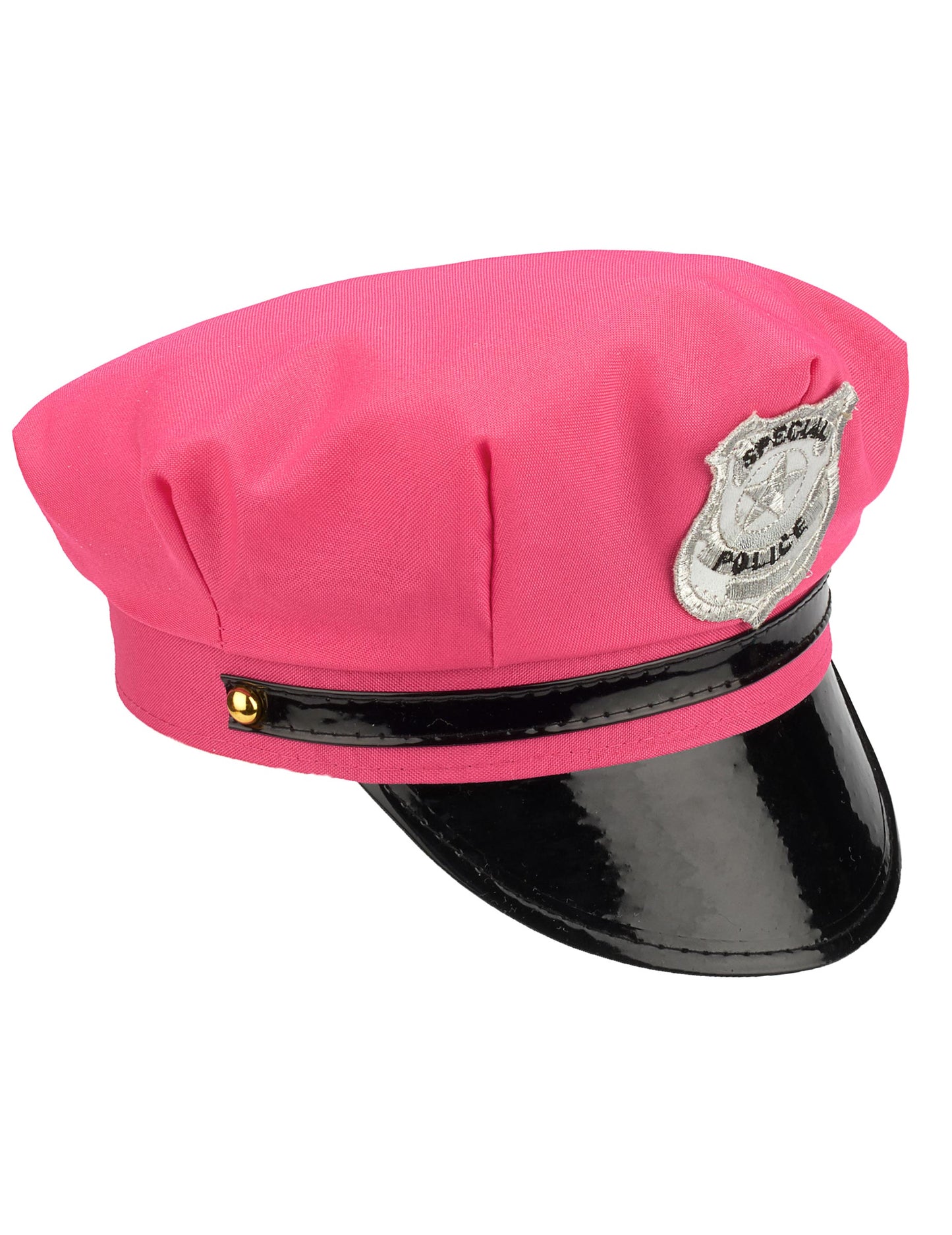 Vue de profil de la casquette de policière