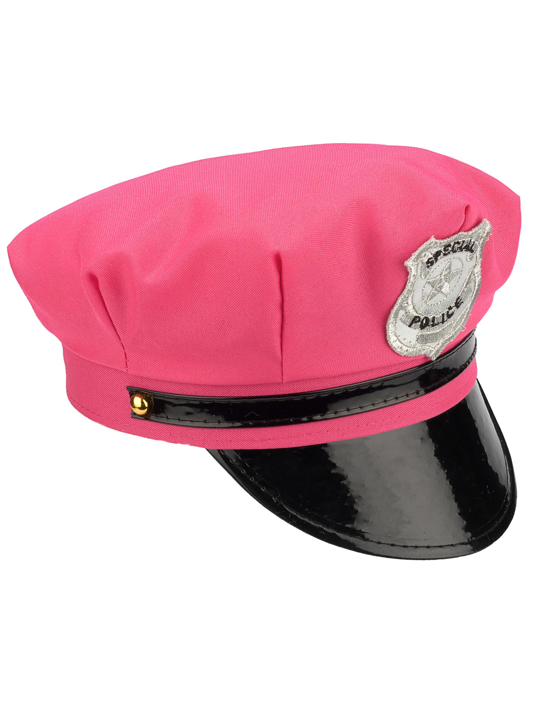 Vue de profil de la casquette de policière