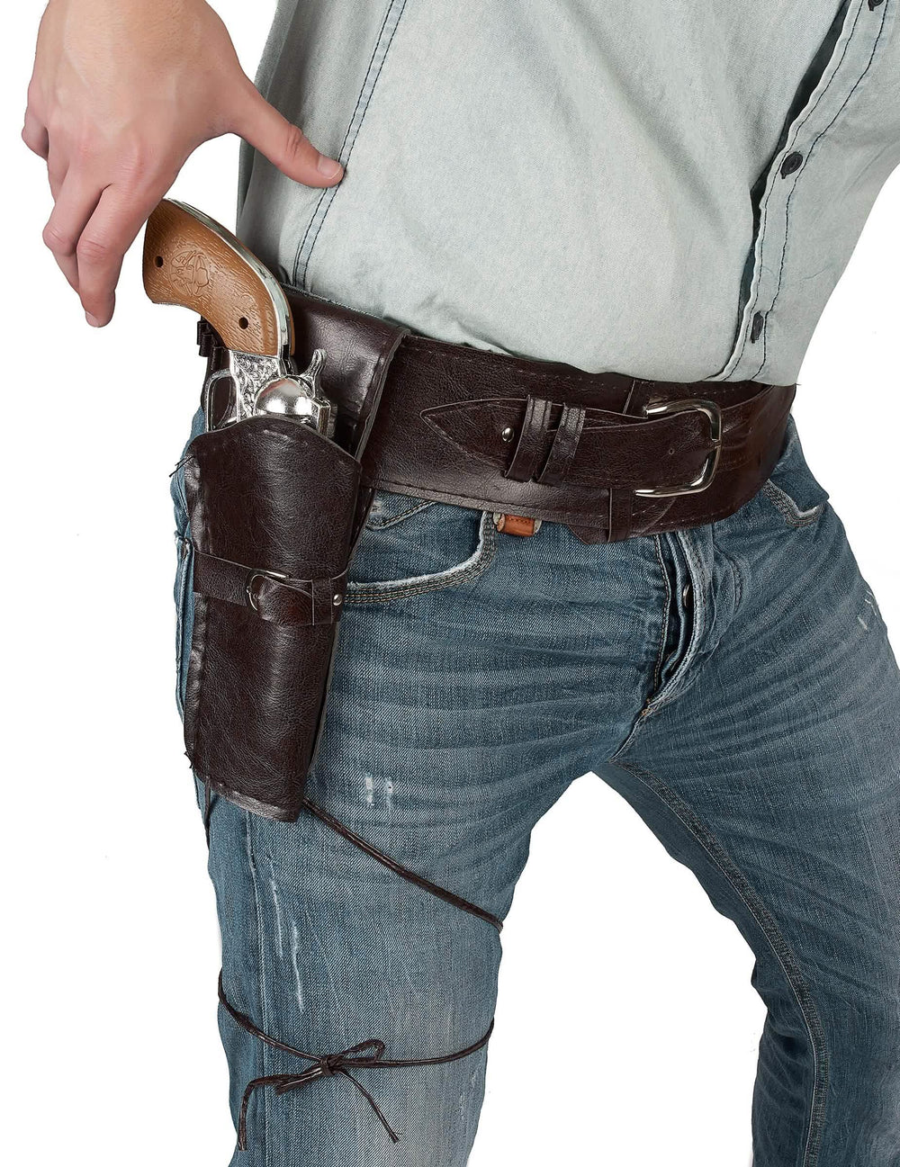 Öv cowboy tokkal felnőtt barna