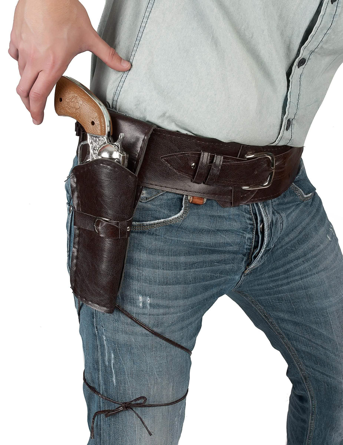 Öv cowboy tokkal felnőtt barna