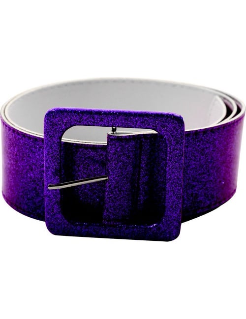 Ceinture brillante pour adulte violette à paillettes