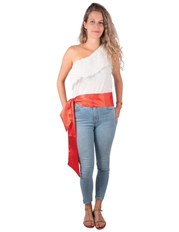 Felnőtt fagia piros szatén öv