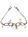 Ceinture indienne pour adulte marron avec perles et plumes