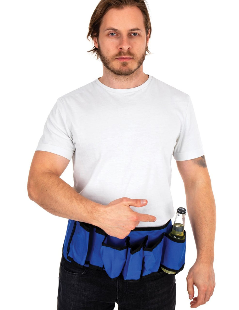 Ceinture porte bouteille pour adulte bleue