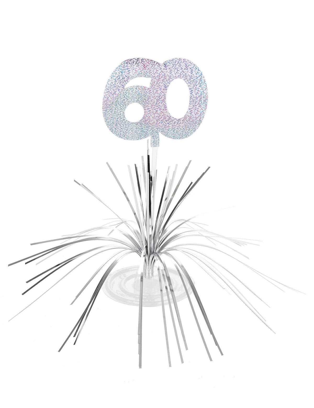 Holografikus asztaldísz 60 év születésnapra ezüst