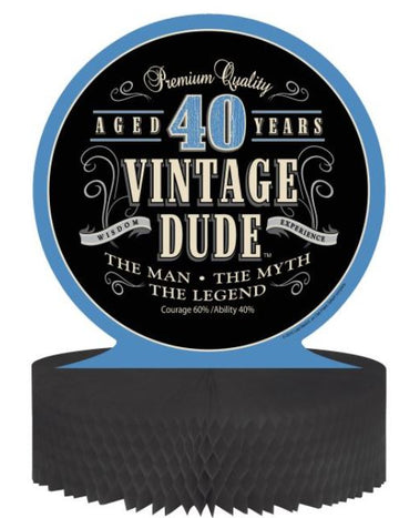 A méhsejt -papír vintage születésnapja 40 év 30 x 30 cm