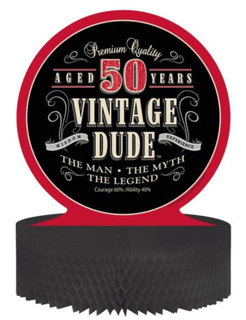 A méhsejt -papír vintage születésnapja 50 év 30 x 30 cm