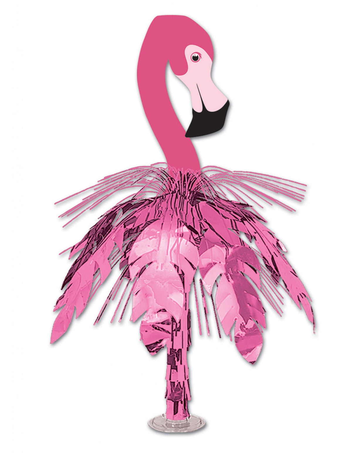 Centre de table en cascade flamant rose pour déco exotique rose métallisé
