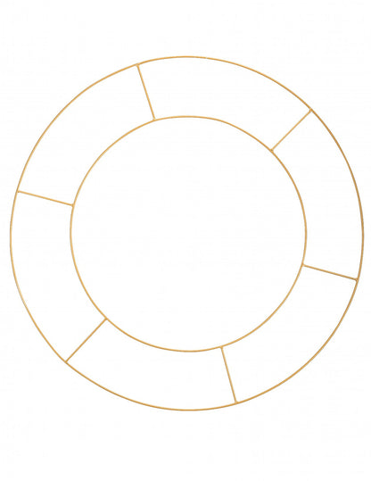 Dupla karika aranyozott fémből, dekorációk felakasztására 60 cm dekoratív