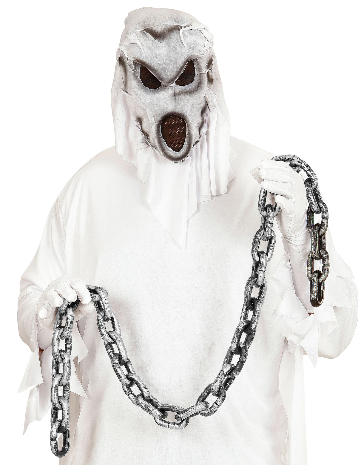 Mise en scène avec un costume de fantôme de la chaîne prisonnier
