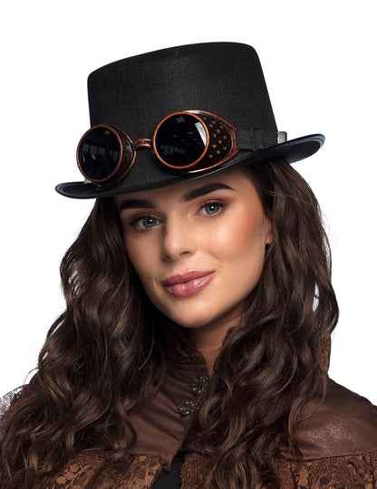 Kalap felnőtt steampunk szemüvegekkel