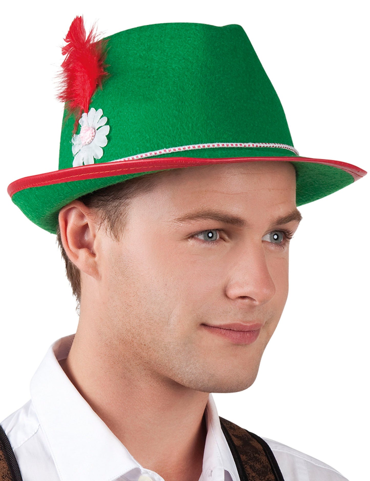 Zöld bajor kalap felnőtt tollazattal
