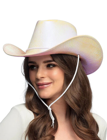 Felnőtt irizáló fehér kalap