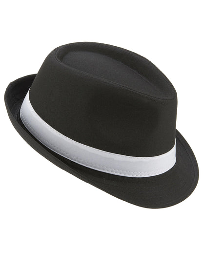 Borsalino fekete luxeband fehér felnőtt