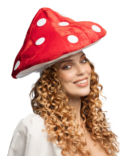 Piros és fehér gombafej