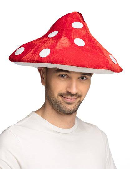 Piros és fehér gombafej