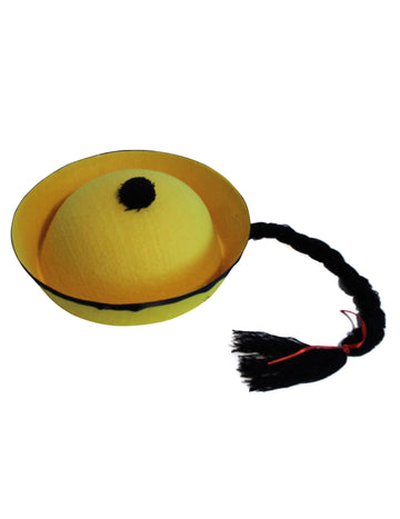 Kínai sárga kalap zsinórral