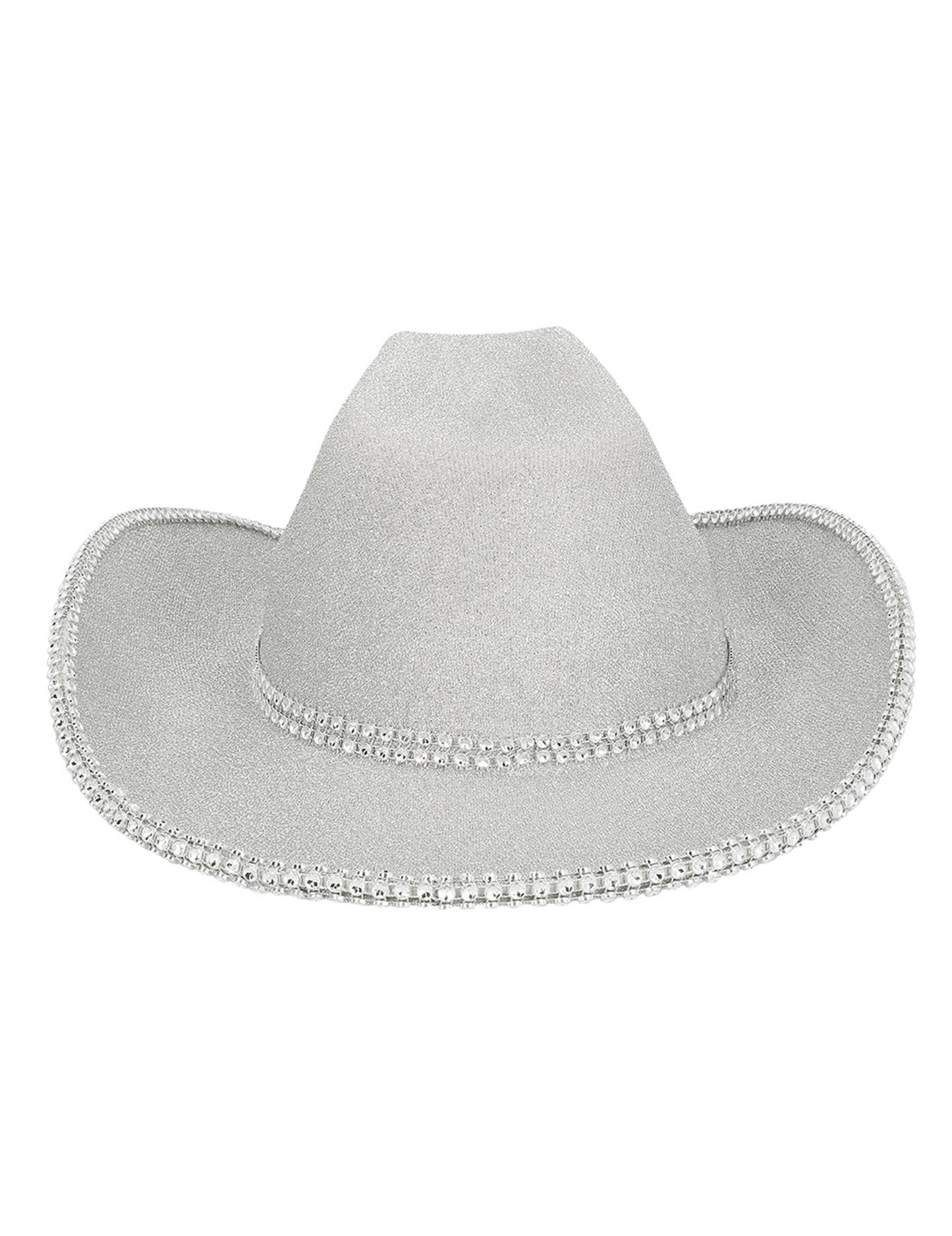 Felnőtt ezüst flitteres cowboy kalap