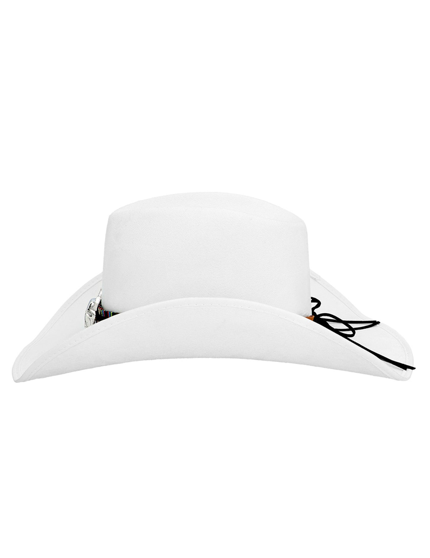 Felnőtt fehér cowboy kalap bivalyfejjel