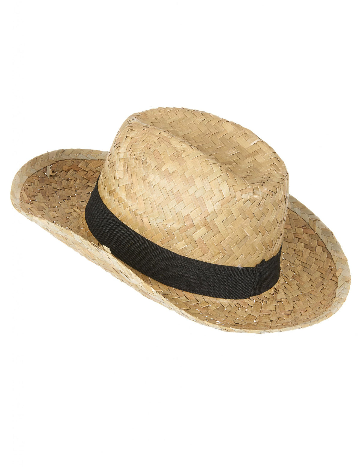 Vue de profil du chapeau de cowboy en paille