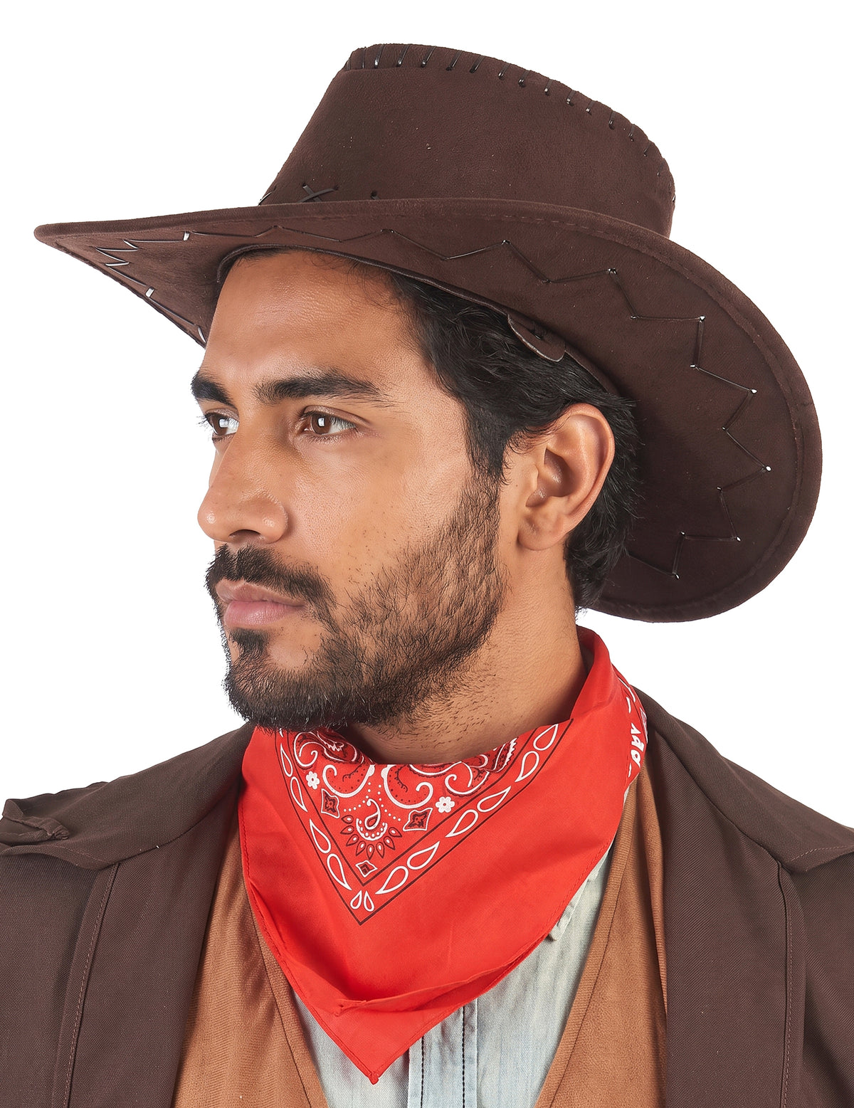 Felnőtt velúr cowboy kalap
