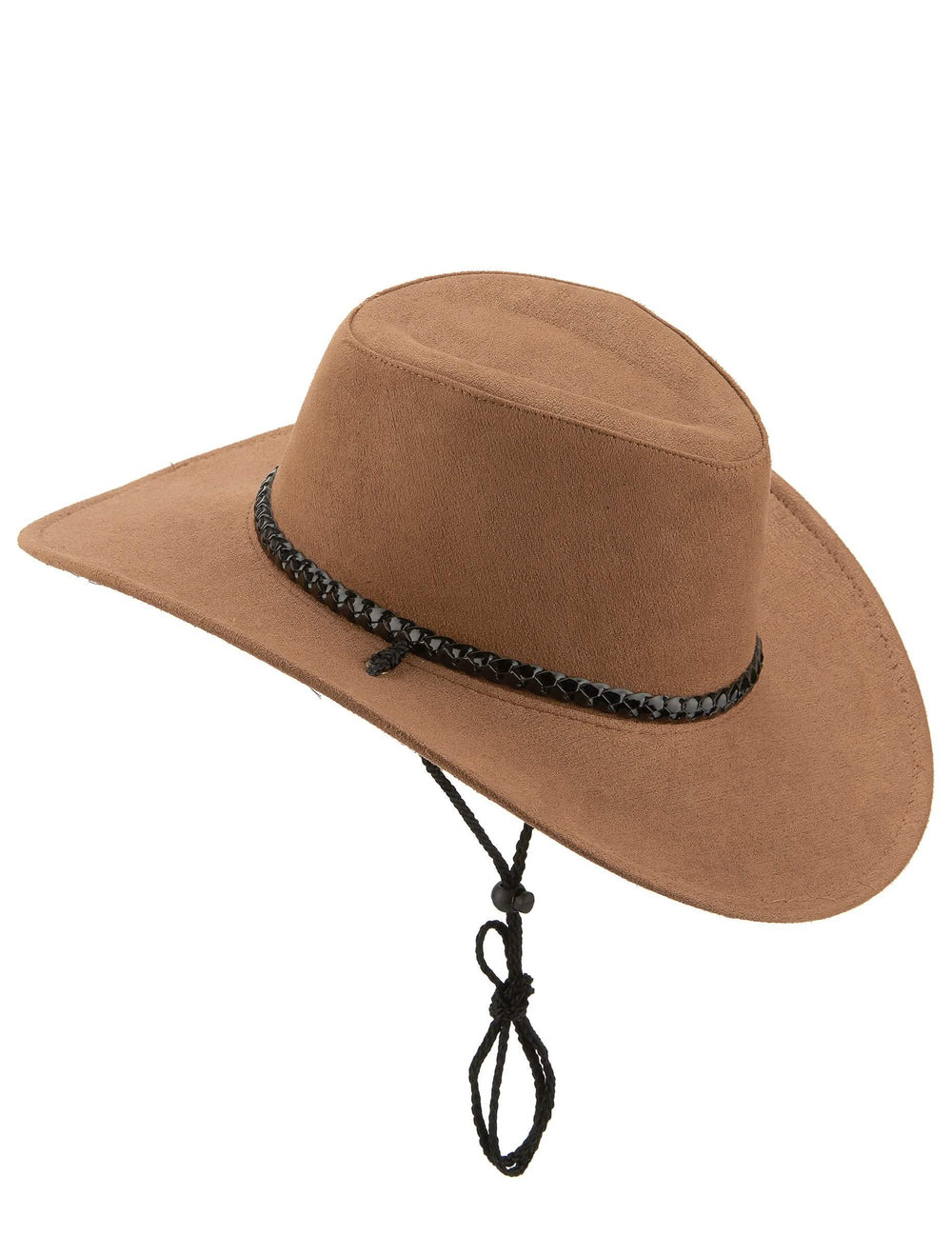Luxus cowboy kalap felnőtt barna velúrból