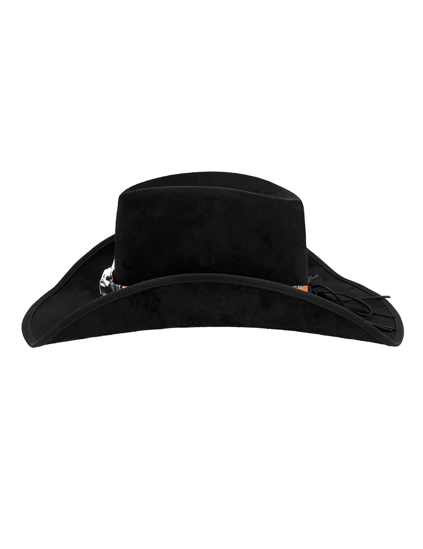 Felnőtt fekete cowboy kalap bivalyfejjel