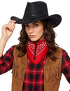 Fekete cowboy kalap felnőtt beperelében