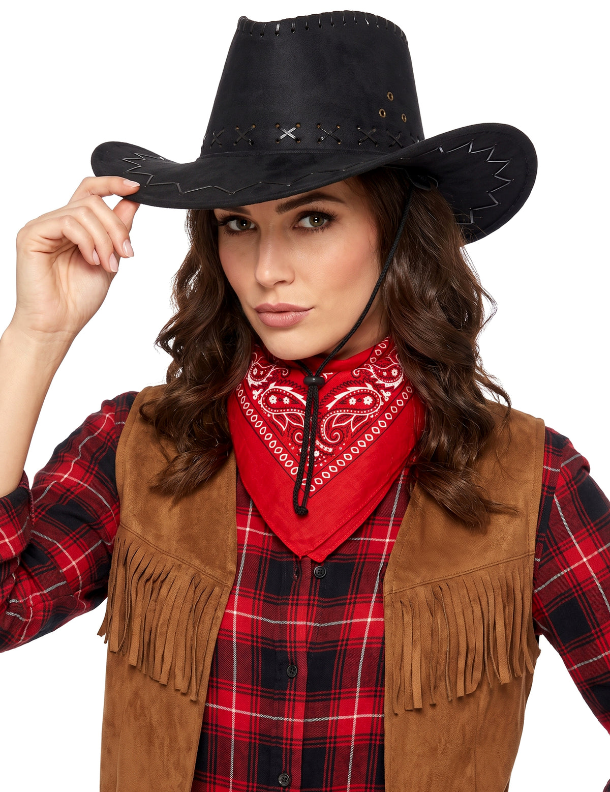 Fekete cowboy kalap felnőtt beperelében
