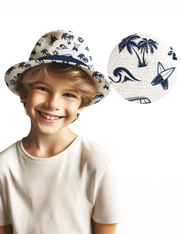 Gyerek nyári kalap szörfmintával