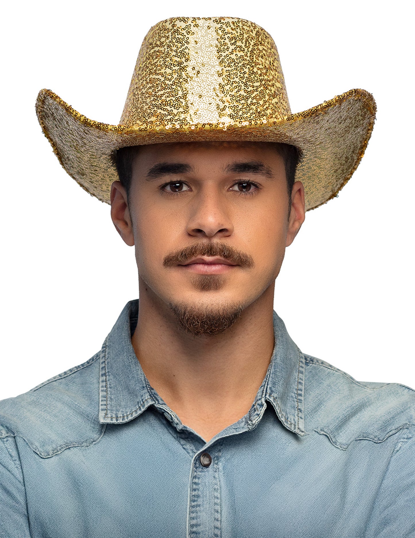 Felnőtt arany flitteres cowboykalap