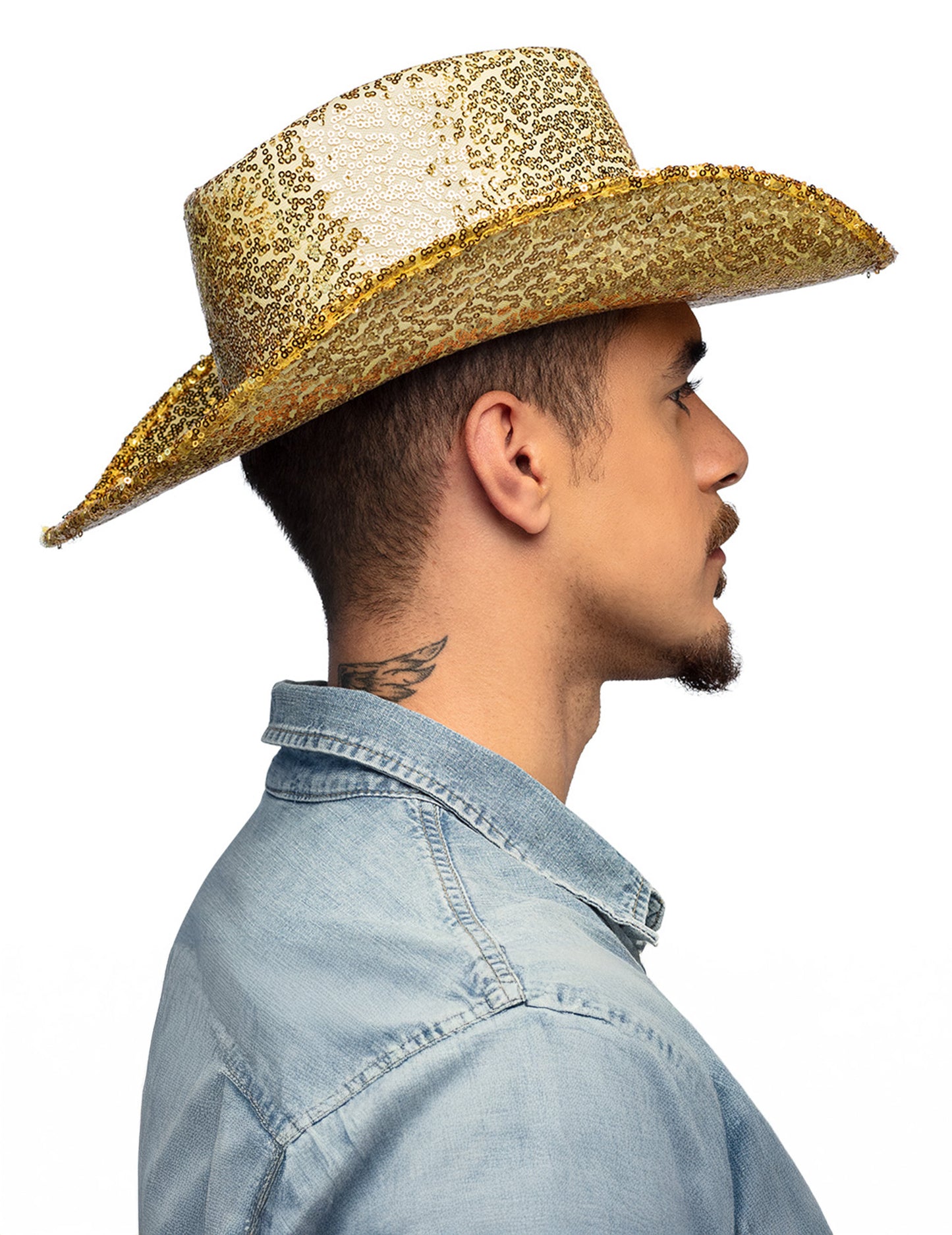 Felnőtt arany flitteres cowboykalap