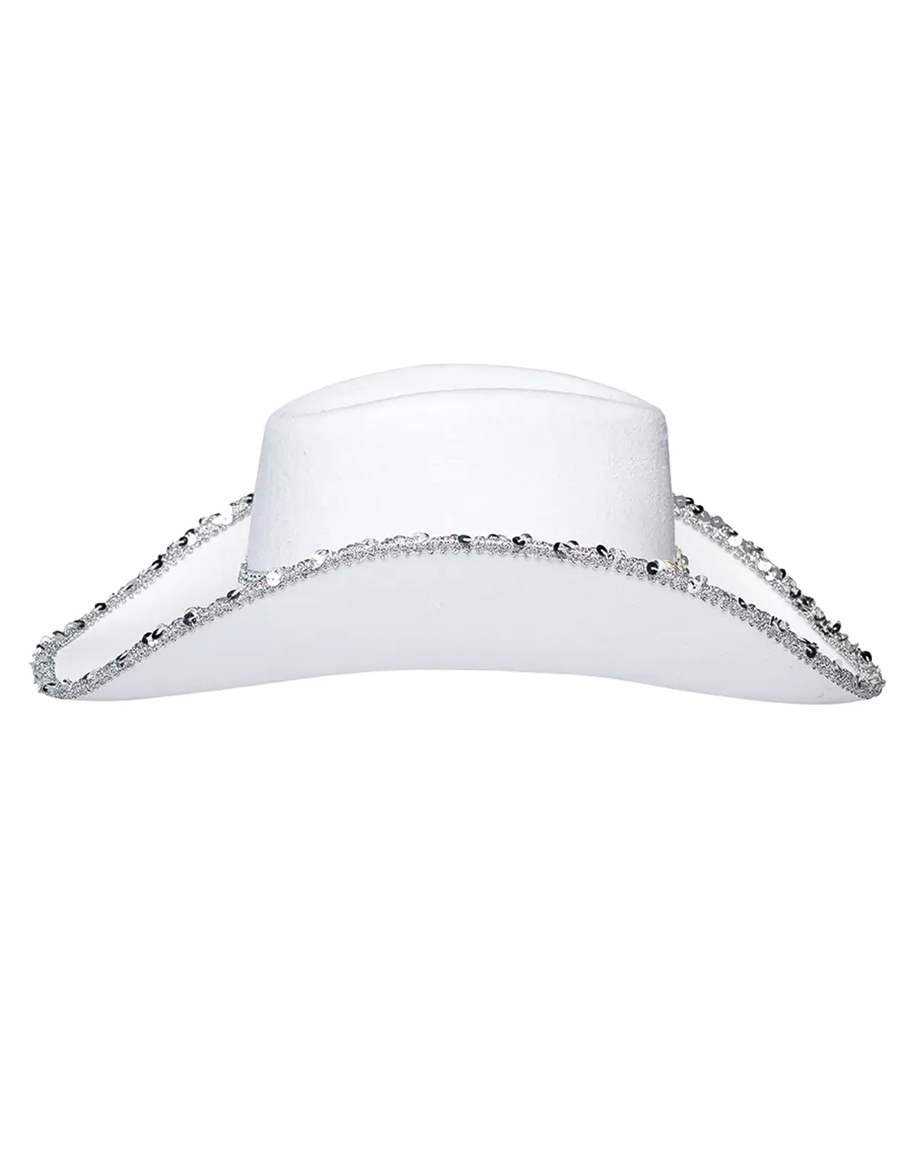 Vue de côté du chapeau de cowboy Bride à strass
