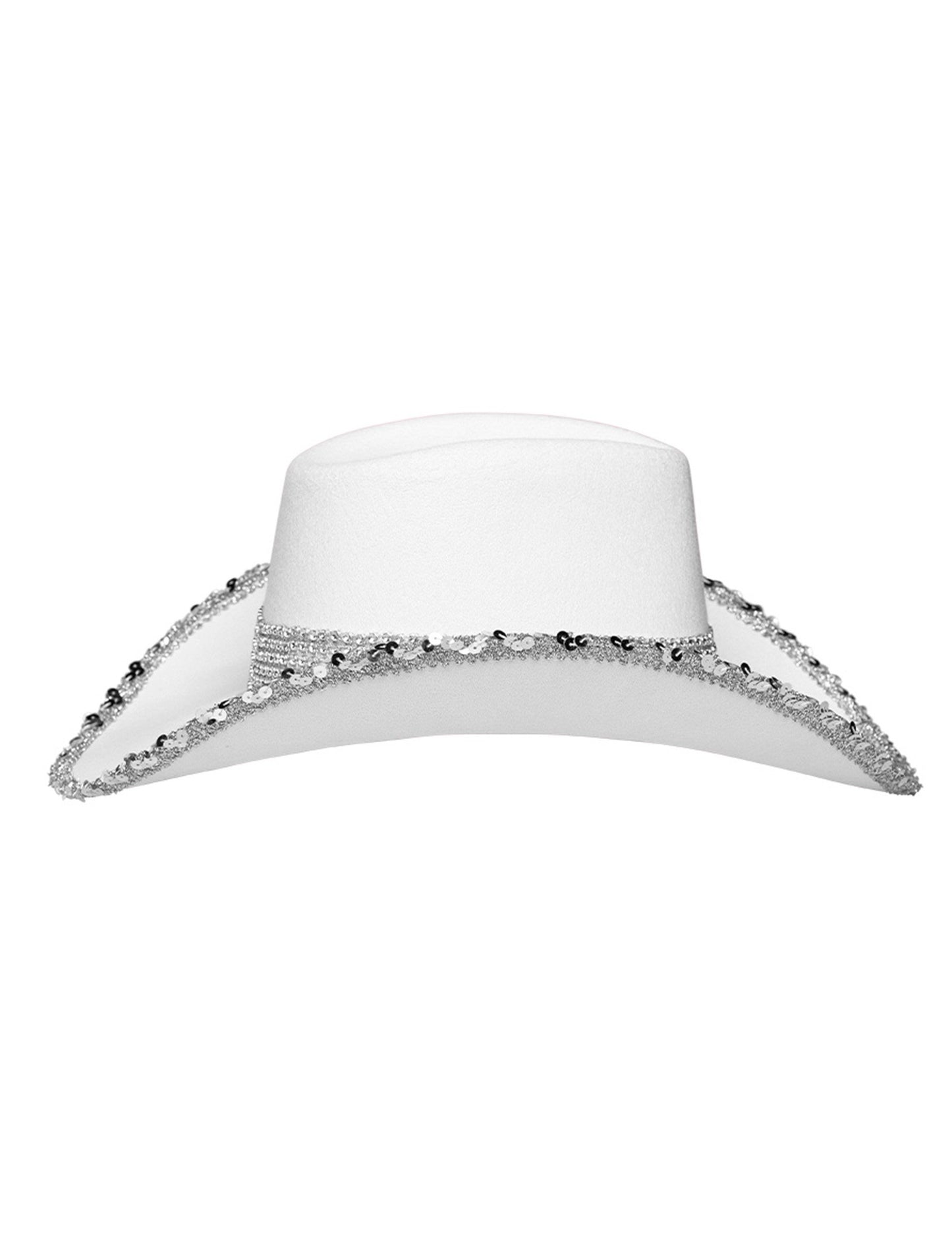 Felnőtt fehér cowboy kalap strasszokkal