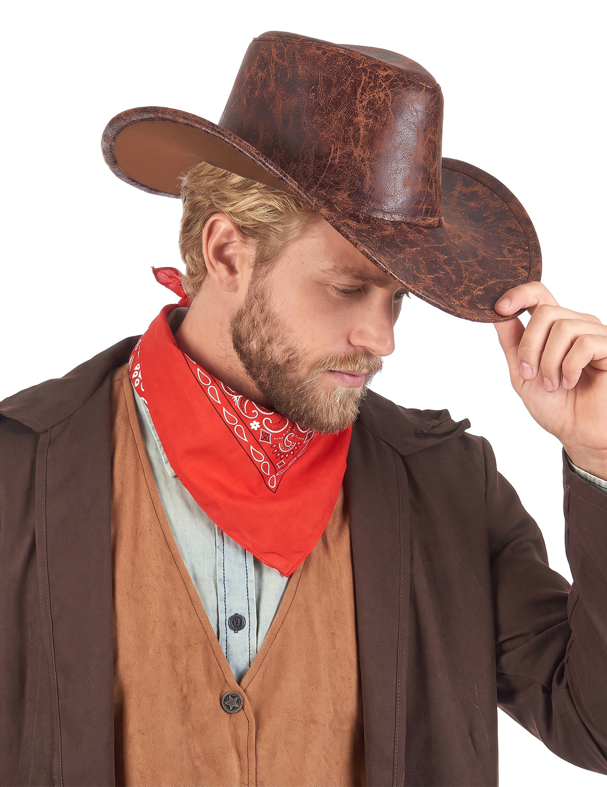 Cowboy kalap emitáció felnőtt bőr