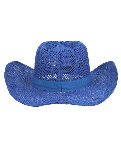 Felnőtt kék fonott cowboy kalap