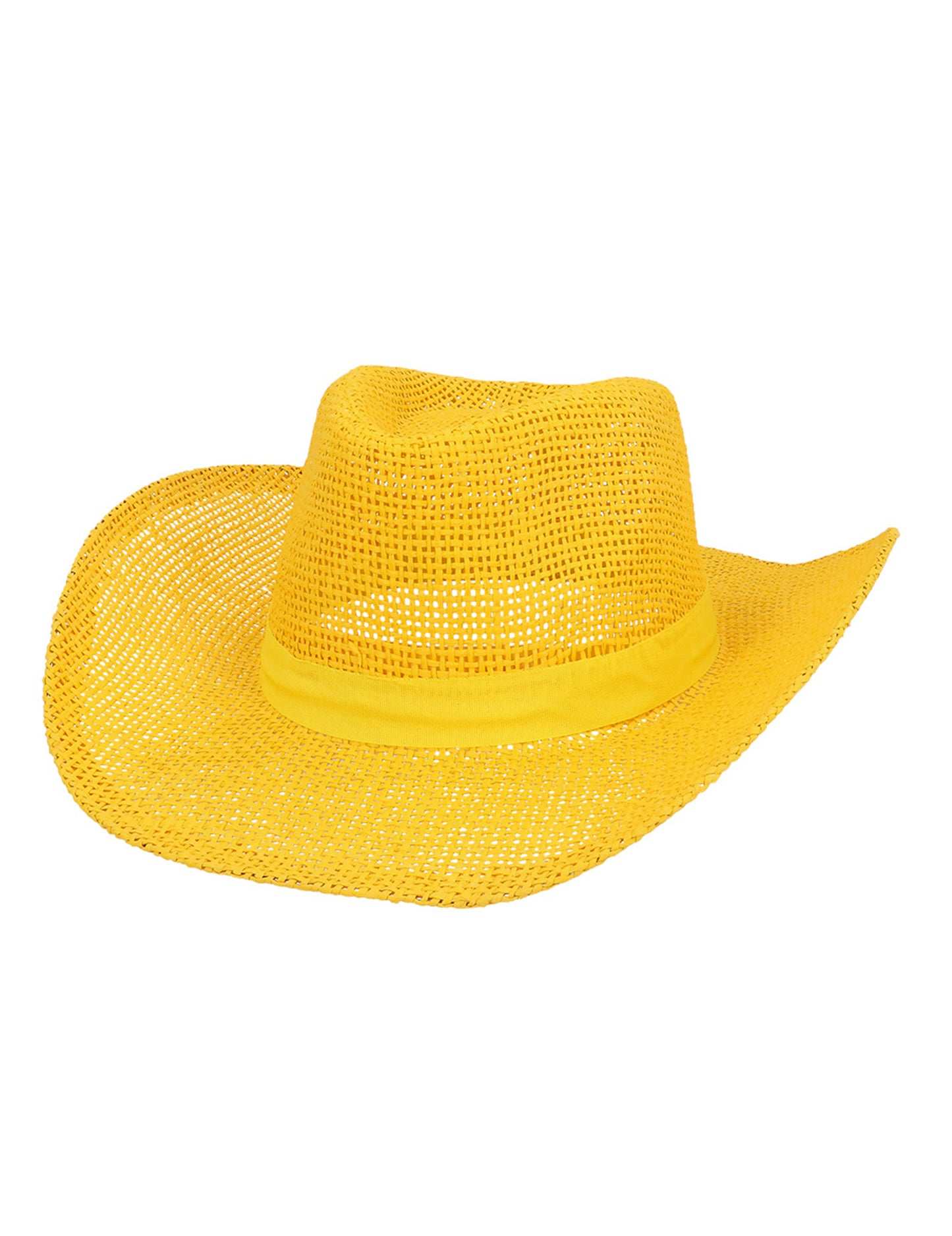 Felnőtt sárga fonott cowboy kalap