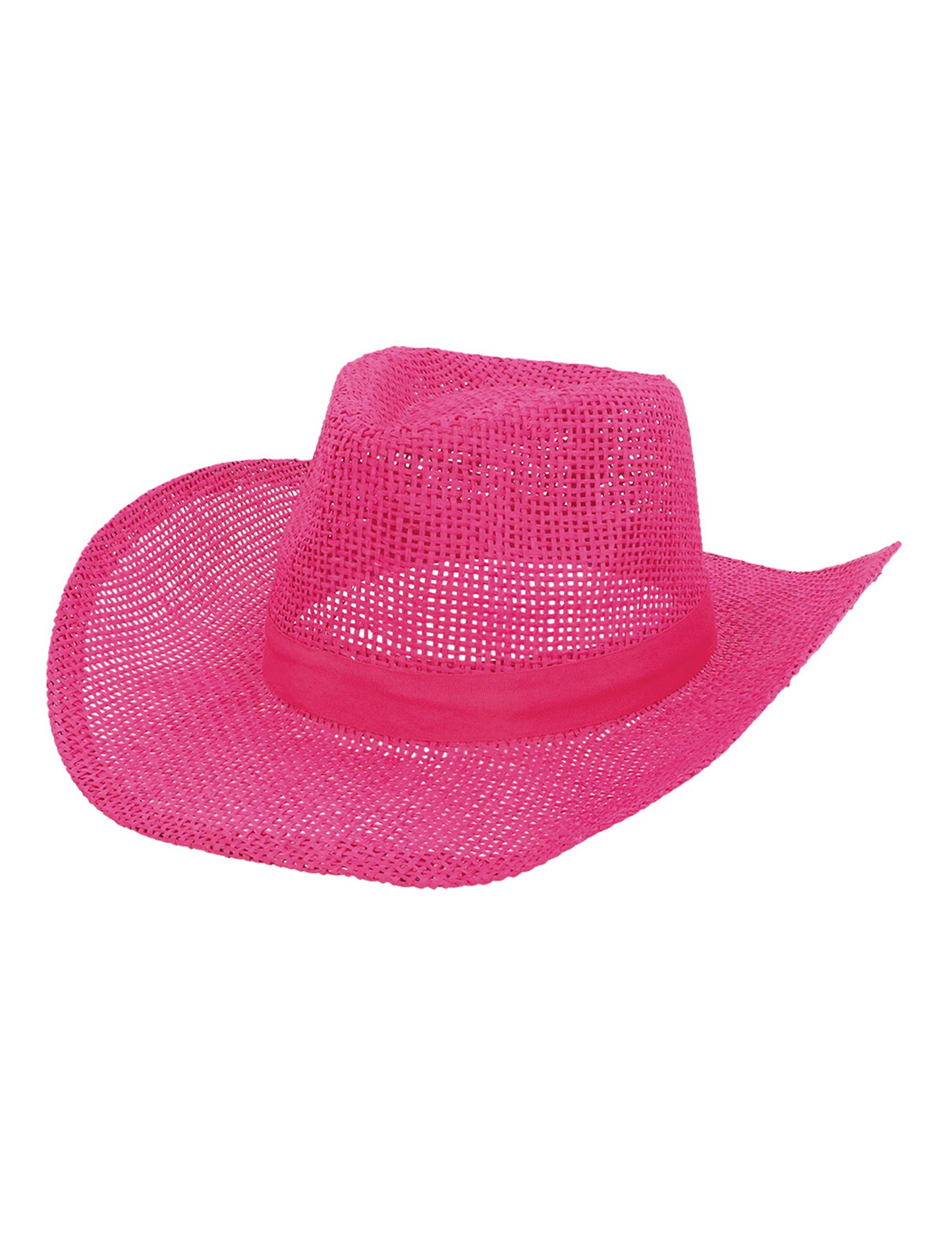 Felnőtt rózsaszín fonott cowboy kalap